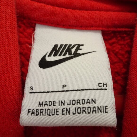 Vintage Nike Pullover Hoodie Logo Check Sweatshirt Men's Red Oversize Small - Picture 8 of 8